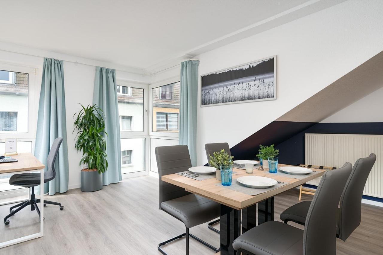 Federnest - Luxus-Studio - Kingsize Boxspringbett - Home-Office Mit Monitor Und Drucker - 11 Min Hbf 뒤스부르크 외부 사진