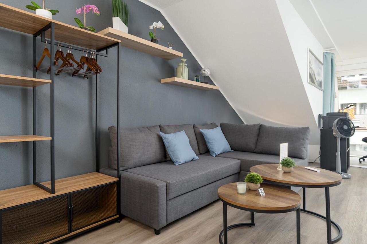 Federnest - Luxus-Studio - Kingsize Boxspringbett - Home-Office Mit Monitor Und Drucker - 11 Min Hbf 뒤스부르크 외부 사진